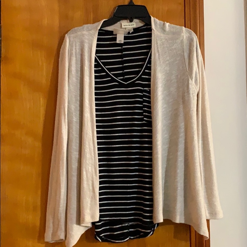 Cardigan/vneck combo, came sold together